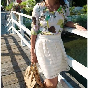 ANN TAYLOR ivory skirt 00P